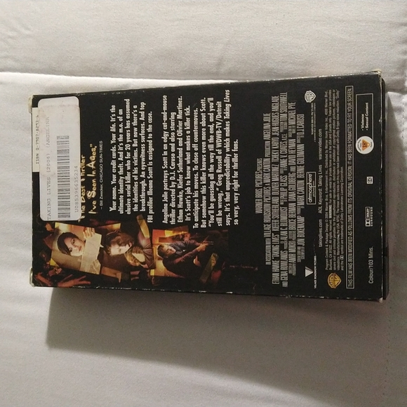 6/$15 taking lives Angelina jolie vhr tape movie - Picture 2 of 4